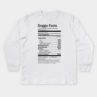 Doggo Facts Kids Long Sleeve T-Shirt